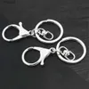 Schlüsselringe 5pcs/Lot 30mm Key Ring Lang 70 mm beliebtes klassisches 11 Farben Plattierte Hummerverschlussschlüsselhakenkettenschmuck für Keychainl231222