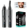 VGR 2IN1 TRIMME DE CHEIR NES LAVABLE Pour les hommes Femmes Préparez la barbe Electric Eart Nettoyer Courteille pour le visage Rechargeable 231221 pour le corps du visage