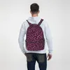 Backpack Funky Leopard Print Women Men Pink Black Spots Backpacks Polyester Cute School Bags Travel Designer Rucksack