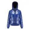 Hellrote Frauen mit Kapuze Dicke Jacke Winter Dicke Mantel Mode warme Frauen Parkas Royal Blue Golden gelb schwarzer Außenbekleidung 231221