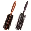 Bristle Bristle Round Styling Brush Brusque Poux Sèche à curling Rouleau Masage Massage Brosse avec une poignée en bois pour les femmes Men 231221