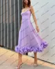 Casual Dresses Cute Flowers Satin Women Summer High Quality Spaghetti Strap -length Prom Gowns Custom Made Taffeta A Line Party Gown