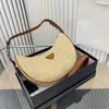 Bolso de paja de verano Hobo bolsos bandolera de diseñador bolso de mano para mujer bolso compuesto con monedero Bolsos de mujer Paquete de pecho cadenas de dama Totes cuerpo cruzado