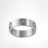 2022 4MM 5MM Titanium Steel Silver Love Ring Men and Women Rose Gold Rings for Lovers Cain Colling for Gift CT001297T