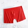 Underpants Ultra-thin Underwear Sexy Transparent 2023 Mesh Ice Silk Mens Boxer Shorts Naked Seamless Plus Size Boxershorts Men