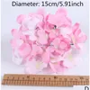 Flores decorativas grinaldas 10pcslot Luxury colorf Artificial Silk Hydrangea Flowers Cabe