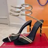 Dress Shoes Star Style Luxury Crystal Snake Coiled Women Sandals Sexy Stiletto High Heels Gladiator Summer Fashion Party Prom