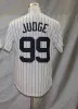 Anpassade herrkvinnor Youth Aaron Judge Jerseys Derek Jeter Kids Blue White Stitched Baseball Jerseys