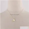 Pendant Necklaces Fashion Butterfly Pendant Fun Animal Shapes Gold Sier Plated Necklace For Women Gift Whole329N Drop Delivery Jewelry Dhuwk