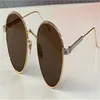 Neue Modedesign Sonnenbrille 0009s Retro Round K Gold Rahmen Trend Avantgarde-Schutz Eyewear UV 400 Top-Qualität mit BO2250