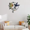 Garden Decorations Metal Bird Wall Sculpture Art Hanging Indoor Outdoor Home Decor Light Color