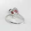 Anneaux de mariage Meibapj Fine Quality Red Garnet Garnet Gemstone Trendy Ring For Women Real 925 Silver Silver Charm Fine Bijoux 231222