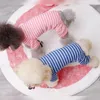 Hundekleidung gestreiftes Haustier Pyjamas Onesies Weiche Baumwolle Herbst Winter männliche Kleidung für kleine Hunde Yorkie Pudel Kostüm Welpe Jumpsuit