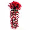Decoratieve bloemen kunstmatige bloem valentijnsdag decoratie simulatie muur hangende mand orchidee nep zijden wijnstok dropshiping
