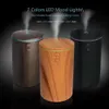 Luchtbevochtigers DC 5V 100ML Luchtbevochtiger Houtnerf Ultrasone USB Aroma Essentiële Olie Diffuser Kleur LED Draagbare Humidificador Auto Difusor