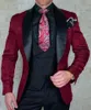 Męski garnitur ślubny włoski design niestandardowy czarny palenie smokingowa kurtka 3 -częściowa pan młody na mężczyzn kostium Homme 231221