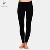 Laissez-vous l'arrivée des femmes leggings solid noir hauteur taille confortable respire librement fitness stret 231221