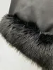 カジュアルドレス2023秋/冬の女性の最高品質のデザイナー服高級ファッションブラックミニドレスファーコートジャケット