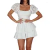 Robes décontractées wpnaks femmes en dentelle mini robe A-line soirée de fête d'été