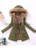 Женские вниз Parkas Новые зимние военные халаты Женские хлопковые валовые куртки с капюшоном средней длины. Повседневная толщина Parka xxxl Quilt Snow Outwear J231222