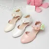 Dress Shoes Kitten Heel Decal Cute Sweet Student Lace Side Cut Out Summer Lolita Style Girls' Sandals Beautiful Princess