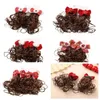 Hair Accessories Chinese Style Children Wig Curly Hairpin Hanfu Headdress Year Barrettes Princess Red Bow Clip Girls