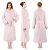 Women's Sleepwear Women Ladies Luxury Long Bath Robe Dressing Gown Flannel Fleece Soft Bathrobe Men Coral Velvet Plush Thickened Couple