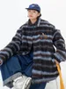 Trench Coats Trench Coats Cartoon Plaid Laine Tente à revers en laine pour femmes 2023 Hiver Loose BF Style American Tendance