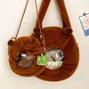 Evening Bags Ladies Plush Ita Bag Cute Cartoon Large Small Clear Window