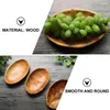 Assiettes Snack Conteneur Pratique Plaque de fruits Plate de restauration Palettes de bois en bois massif Dîner ovale