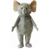 Halloween grey elephant Mascot Costume high quality Cartoon Anime theme character Carnival Dress Christmas Fancy Performance Fancy Dress for Men Women