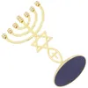 Titulares de vela Vintage 7 cabeças Candelabra Chalice Favors Hanukkah Stand Metal