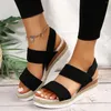 Sandals Donne Minimalista Tessuto a cuneo Slingback vacanza Summer Platfort Platform Platform Flat