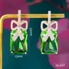 Dingle örhängen Godki 34mm Spring Green Multicolor Earring For Women Wedding Party Dubai Bridal Jewelry Boucle D'Oreille Femme Gift