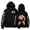 Anime Baki Hanma Hoodies gráfico dos anos 90s Haruku Pullover impresso unissex Sorto casual moda