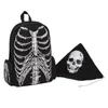 Women Y2K Estética mochila negra gótica Harajuku Punk Skull Bags Men Personalidad Fashion Vintage School Bolsas 231221