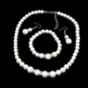 Promoción de la novia Joyería de creative imitación de collar de perlas Pendientes de brazalete de 3 piezas Boda Jewerly Set2232