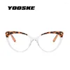 Sunglasses YOOSKE TR90 Anti Blue Rays Glasses Women Trendy Brand Cat Eye Myopia Optical Eyeglasses Ladies Radiation Computer Eyewear