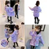 Down Coat Childrens Winter Cotton Jacket For Girls Waterproof Thicken Snowsuit Kids Clothes Parka 3-14 Year 211111 Drop Delivery Bab Dhjuf