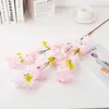 Decorative Flowers 100cm Long 5Branch Cherry Blossom Branches Artificial Fake Pink Tree For Wedding Party Home Decor