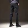 Jeans masculinos de alta qualidade Winter Fleece Casual Pants Men Algodão Alongamento de Velvet Fashion Busine