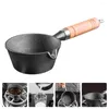 Pans Mini Oil Pan Coffee Maker Practical Milk Pot Cooking Machine Wooden Iron Heating Baby Kitchen Butter Fryer