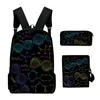 Sac à dos hip hop jeune science de la science physique formule 3D Impression 3pcs / sacs de sets ordinateur portable