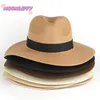 Stingy Brim Panama Sun Fashion Fashion Beach Strail Srate Sunshade Jazz Hat мягкая дышащая ультрафиолетовая защита Capeau Femme 12280h