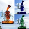 Wholesale Hookahs Tornado Recycler Bong Showerhead Perc Dab Rig Klein Heady Glass Water Pipe Heavy Base With Bowl Oil Rigs WP308 ZZ