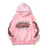 2023FW Hellstar Studios Pink Hoodie Men Men Bluzy Bluzy Hoods Star Pullovers 231221