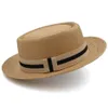 Wide Brim Hats Larger Size US 7 1 2 UK XL Men Women Classical Straw Pork Pie Fedora Sunhats Trilby Caps Summer Boater Beach Travel295U