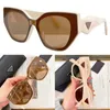 2024 New Cats Eye Designer женские солнцезащитные очки PR159S Cateye Acetate Frame Lens и рама несовместимые треугольные геометрические ножки Lady Fashion Glasses Top Caffence