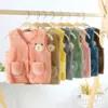 Autumn Winter Baby Vest Fur Baby Toddler Waistcoat Kid Jacket for Girls Boys Children Clothes Fur Jacket Sleeveless Vest Bear 231222