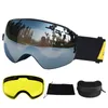 LOCLE ANTI-FOG SKI GOGGLES UV400 Ski Glasögon Dubbelskikt Skidåkning Snowboard Snöglasögon Ski-glasögon med en ljusare lins 231221